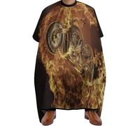Barber Cape Fire Motorbike Dangerous Sport Professional Salon Gowns Adjustable Hair Cutting Cape For Family Men Haircut