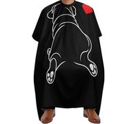 Barber Cape Funny Love Heart Pug Puppy Dog, Waterproof Hair Cutting Cape Professional Hairdressers Gown for Salons Family 140X168cm