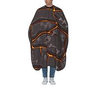 Barber Cape Ground Lava Skull Bones Fire Hairdressing Cutting Gown Waterproof Hairdressers Cape Large Hair Cutting Gown, For Woman, Barber Shops, Barbers, 140×168cm
