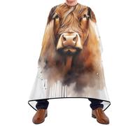 Barber Cape Highland Cow Professional Salon Cape Adjustable Salon Barber Cape Unisex Hair Cut Cape, For Salon, Adults, Dyeing Styling, 140×168cm