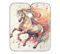 Barber Cape Horse And Music Notes Hairdressing Apron With Snap Closure Or Hook Barber Gown Soft Hairdressers Cape, For Woman, Men, Adults, 140×168cm