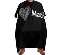 Barber Cape I Love Math Heart Black, Stain resistant Hair Cutting Cape Unisex Hair Cutting Gown for Men Hairdresser 140X168cm