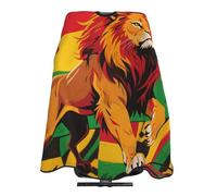Barber Cape Jamaican Rasta Flag Rastafarian Reggae Lion Professional Salon Cape Unisex Waterproof Hairdressing Gown, For Kids, Styling, Children, Barbershops, 140x168cm