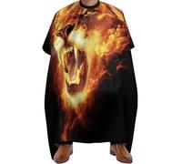 Barber Cape Lion Angry Fire, Professional Hair Cutting Cape Stain resistant Barber Haircut Capes for Family Hairdresser 140X168cm