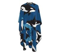 Barber Cape Orca Killer Whale Professional Salon Cape Large Waterproof Hairdressing Gown, For Barbers, Kids, Children, Salon, 140x168cm