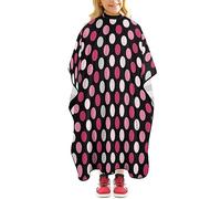 Barber Cape Pink Polka Dot Salon Cape Adjustable Hair Cutting Cape Professional Haircut Cape For Home Reusable Barber Accessories 140x168cm