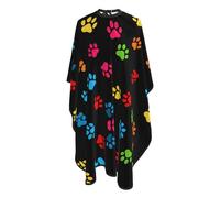 Barber Cape Pink Red Blue Green Dog Pug Paws Hair Cut Cape Waterproof Large Hairdressing Apron, For Adults, Woman, Salon, Kids, 140x168cm