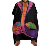 Barber Cape Retro 70S 80S Colorful King Snake Art, Unisex Salon Cape Stain resistant Barber Haircut Capes for Men Women 140X168cm