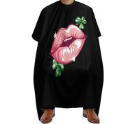 Barber Cape St. Patrick'S Day Lips Shamrock Unisex Salon Gowns Personalised Hairdressing Cape For Family Coloring Salons