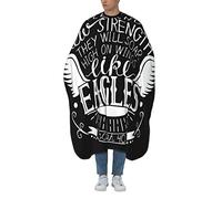 Barber Cape Trust In Lord Powerful Quotes, White Hairdressers Cape Durable Professional Salon Cape Adjustable Salon Barber Cape, For Hair Styling, Men, Barber Shops, 140×168cm