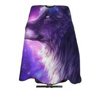 Barber Cape Universe Galaxy Magic Wolf In The Space Hairdressers Cape Waterproof Soft Hairdressing Apron, For Kids, Children, Dyeing, Styling, 140x168cm