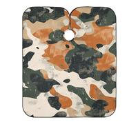 Barber Cape Vintage Camouflage Leopard Spot Hair Styling Cape Large Hairdressing Gown With Snap Closure Or Hook Hairdressing Cutting Gown, For Dyeing Styling, Barbers, Barber Shops, 140×168cm