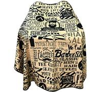 Barber Capes for Men, Hair Cutting Cape with Metal Snap Closure, 100% Polyester Salon Cape, Waterproof & Light Weight & Machine Washable- 63?× 56?, Retro Style