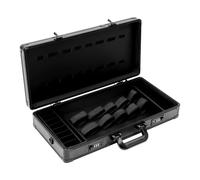 Barber Carrying Case Travel Organizer Tool Box Professional Beauty Salon Stylist Suitcase Portable Hairdressing Tool Case with Handle and Secure Numlock Hair Clipper Storage Display Box Black 55*27*10