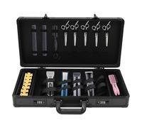 Barber Case, Hairdressing Tool Storage Box, Portable Barber Salon Stylist Carrying Suitcase with Secure Numlock, Hair Clipper Storage Case for Barbers and Pet Beauticians, 55 x 27 x 10cm, Black