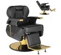 Barber Chair - 360° Swivel Hydraulic Salon Chair with Adjustable Headrest, Footrest, Heavy Duty Spa Equipment for Stylists & Tattoo Artists