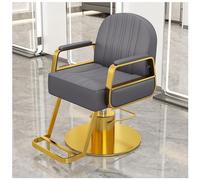 Barber Chair for Hair Stylist, Height Adjustable Hydraulic Hair Salon Chair, 360 Degrees Rotation, Multi-Function Shampoo Chair for Salon,dark gray,F