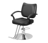 Barber Chair, Hydraulic Styling Hair SalonChair, Adjustable Height, Footrest, Anti-Slip Chrome Base,Heavy-Duty Steel Frame for Hair Stylists & Home Use Black