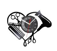 Barber Clock - Creative Hair Salon Wall Clock | Barber Clock, Silent Clock with Scissors and Comb Pattern, Salon Decor Clock, Gift for Stylist