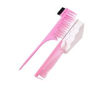 Barber Combs 2Pcs Comb，Long Steel Pin Teasing Comb，Wide Tooth Comb，Special For Real Hair Wigs(Color03)