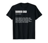 Barber Dad Definition Funny Barbershop Father Value Graphic T-Shirt, Men, Black, XL