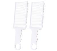 Barber Fade Comb, 2PCS Professional Blending Combs for Fades, Heat Resistant Hair Cutting Comb, Curved Positioning Flat Top Comb for Men Home Salon, Barber Comb