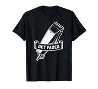 Barber Fade Humor Vintage Trimmer Get Faded Graphic T-Shirt