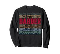 Barber Funny Retro Layered Text Barbering Men Sweatshirt