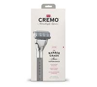 Cremo Men's Razor Barber Grade 5-Blade Silver with Hydrating Gel Pools – 1 Razor & 2 Cartridges