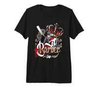 Barber King Crown Straight Razor Graphic Premium T-Shirt