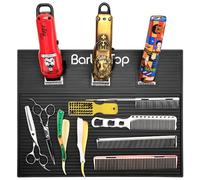 Barber Magnetic Organizer Mat with 3 Clipper Slots, Anti Slip Heat Resistant Silicone Pad for Station Barbershop Work Station