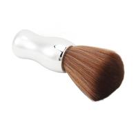 Barber Neck Duster Brush, Soft Nylon Bristles Barber Face Cleaning Hairbrush, Wooden Handle, Hair Cutting Kits with Stand Up Base, Medium, for Professional and Home Use