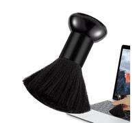 Barber Neck Duster - Soft Nylon Hair Cutting Brush for Professional Salons, Facial Cleansing Duster with Stand Handle for Hairdressers, Dust Brush for Acrylic Nails and Manicure | Rose Gold