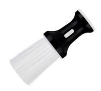 Barber Neck Hair Brush Flat Shape Pp Black for Salon Use
