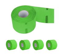 Barber Neck Strips - 5 Rolls 500 Strips Green, Disposable & Flexible Paper Neck Strips Barber Supplies for Salon Hair Cutting & Stylist, Water Resistant and Self-Adheres to Neck