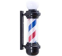 Barber Pole LED Light, Rotating Multicolor Hair Salon Open Sign, Classic Style Wall Mount for Barber Shop, 26.77in