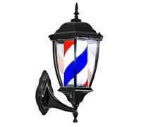 Barber Pole Light LED Sign, Barber Shop Rotating Red White Blue LED Strips, Classic Style Waterproof Hair Salon Outdoor/Indoor Wall-Mounted Rotating Pole A