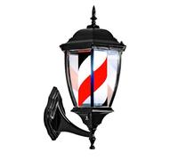 Barber Pole Light LED Sign, Waterproof Hair Salon Rotating Strips Light, for Barber Shop Outdoor/Indoor red+white+black