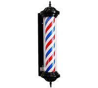 Barber Pole Light, Outdoor Wall Mount Led Barber Pole Light Outdoor Barbershop Hair Salon Hairdressing Sign Red White Stripes Retro Wall-Mounted Lamp Waterproof,70cm/28in A/A