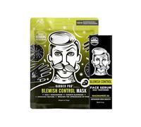 BARBER PRO BLEMISH CONTROL DUO 2-in-1 Mens Face Mask & Serum Prevent Breakouts & Improve Skin Texture Cica & Niacinamide Natural Vegan Skincare 100% Biodegradable Multi Award Winning Brand