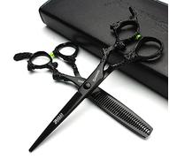 Barber Professional 6/7/7.5/8/9-inch high-end JP440c Barber Scissors Set Hair Scissors Set (6-inch-2pc-D)