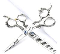 Barber Professional 6/7/7.5/8/9-inch high-end JP440c Barber Scissors Set Hair Scissors Set (6-inch-2pc-B)