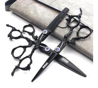 Barber Professional 6/7/7.5/8/9-inch high-end JP440c Barber Scissors Set Hair Scissors Set (6-inch-3pc-C)