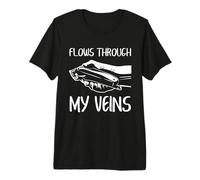 Barber Quote Flows Through My Veins Trimmer Graphic Premium T-Shirt