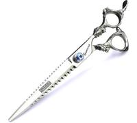 Barber Scissors, Hairdressing Design Scissors, Japan 440c Steel, 7 inch Cutting Scissors + thinning Scissors, Silver (Cutting Scissors)