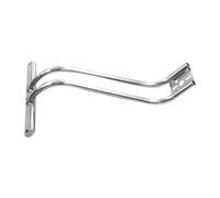 Barber Seat Footrest Part, Stainless Steel Front with Rear Bracket, Silver Salon Chair Replacement Piece for Grooming Workstations Barber Chair Footrest Salon Stainless Steel Front Pre