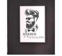 Barber Shop Decorative Wall Art Barber Shop Wall Decor Posters Hair Stylist Wall Artwork (Frame-style,24L x 16W)