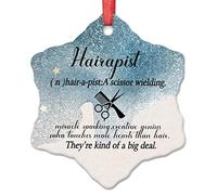 Barber Shop Hairdresser Stylist Christmas Ornaments 2022 Ornament for Christmas Tree Decor Hairapist Definition Personalized Christmas Ornaments Holiday Christmas Keepsake New Year Gifts 3 Inch