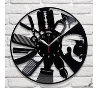 Barber Shop Hairdresser Vinyl Record Wall Clock Fan Art Home Decor Vintage Wall Art Barber Shop Decor