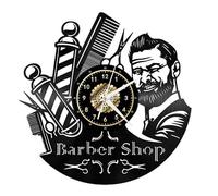 Barber Shop Hairdresser Vinyl Record Wall Clock Hair Salon Modern Art Gift 004